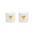 Tea Light Holders - Gold Heart