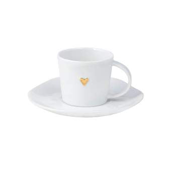 Espresso Cup - Gold Heart