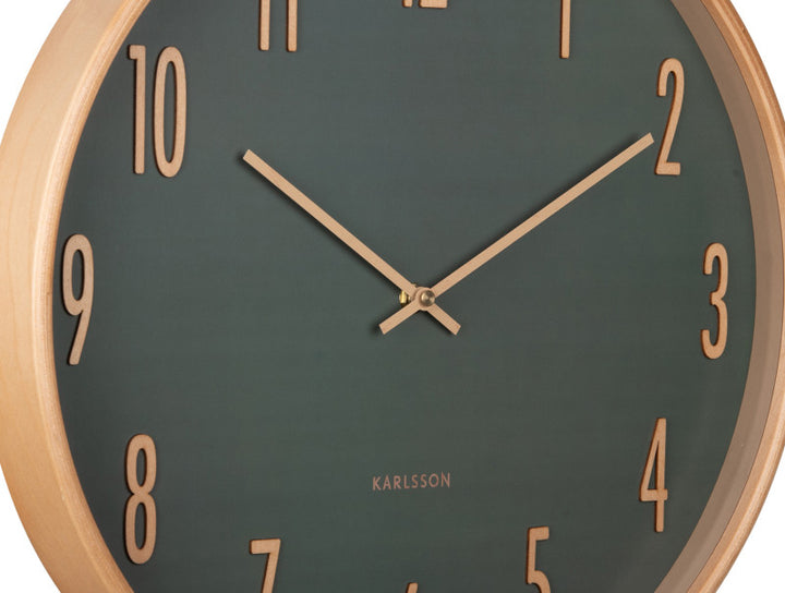 Wall Clock Gracil - Jungle Green