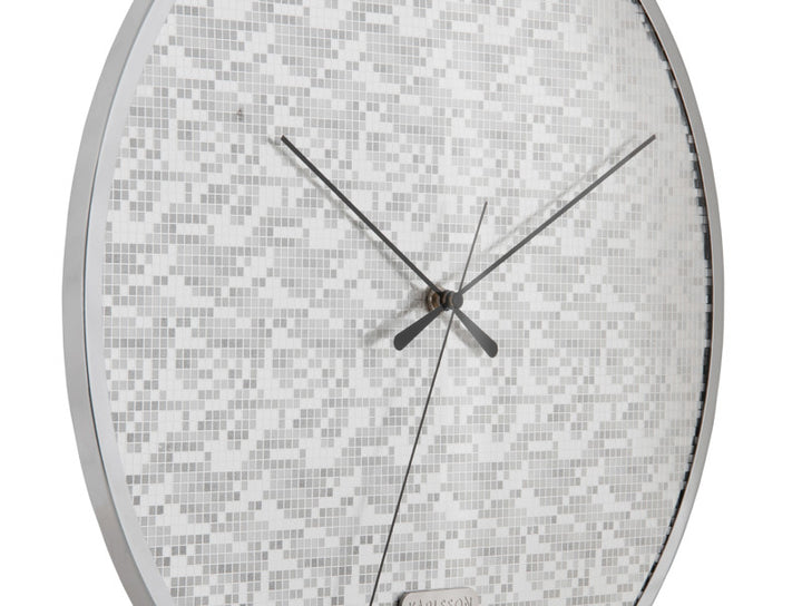 Disco Silver Wall Clock