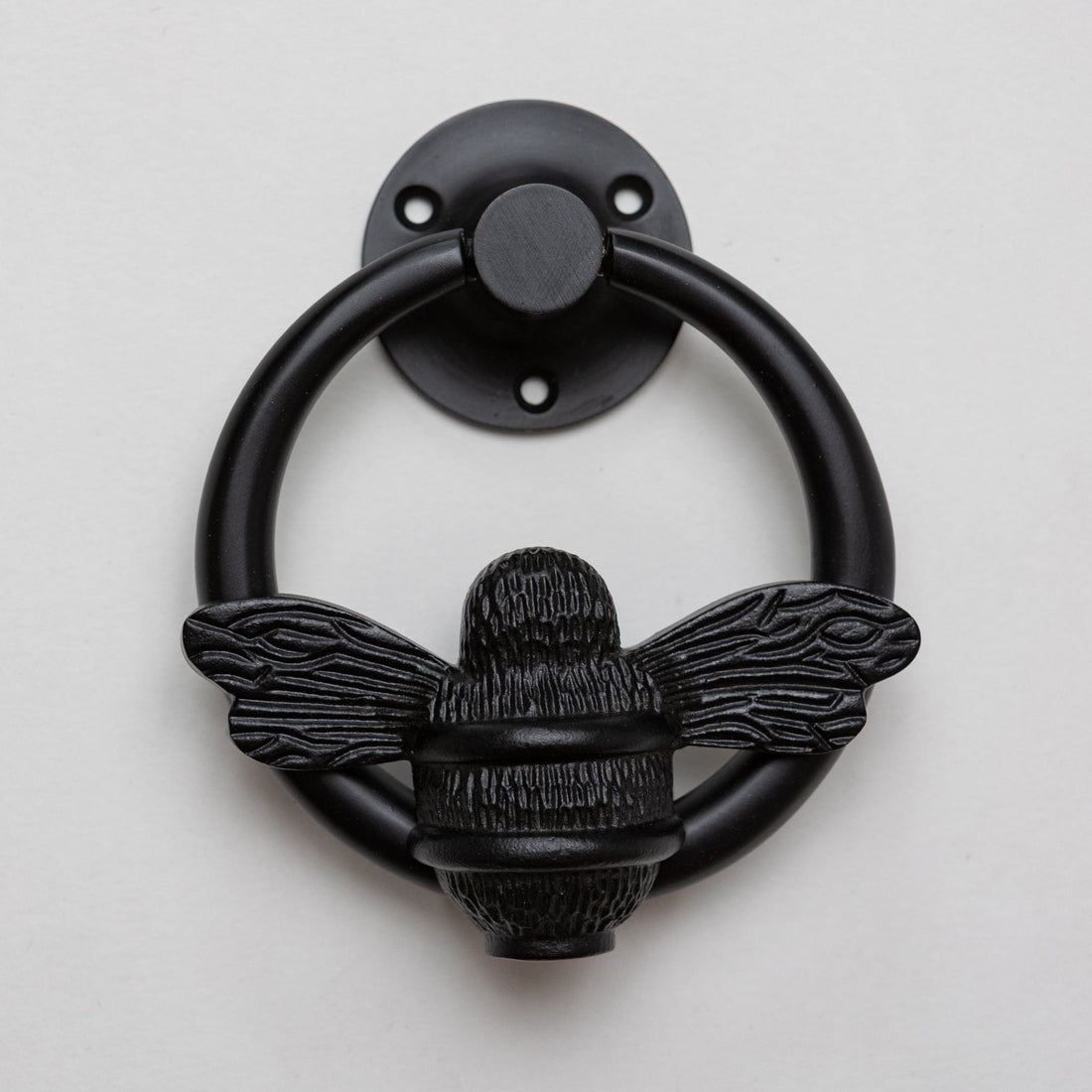 Bumble Bee Ring Door Knocker - Black Finish