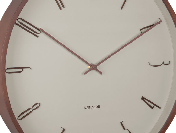 Wall Clock Scandia - Warm Grey