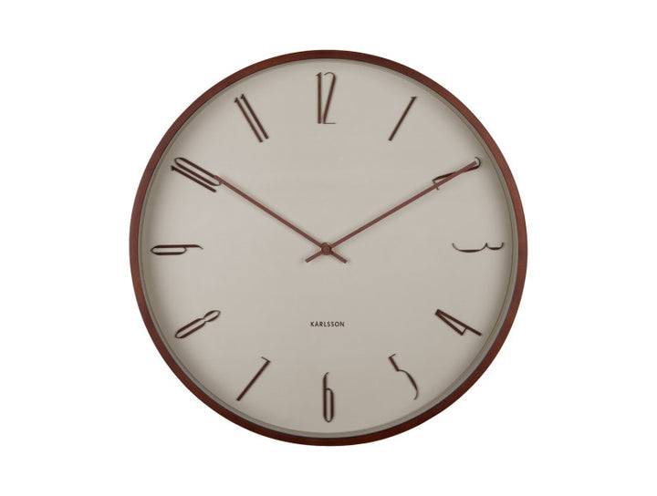 Wall Clock Scandia - Warm Grey