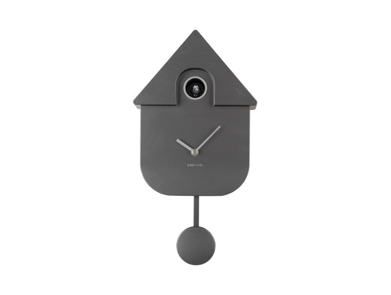 Modern Cuckoo Wall Clock - Metallic