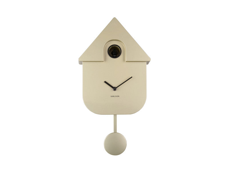 Modern Cuckoo Wall Clock - Metallic