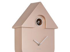 Modern Cuckoo Wall Clock - Metallic Rose Gold