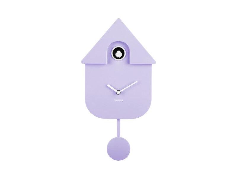 Modern Cuckoo Wall Clock - Soft Purple