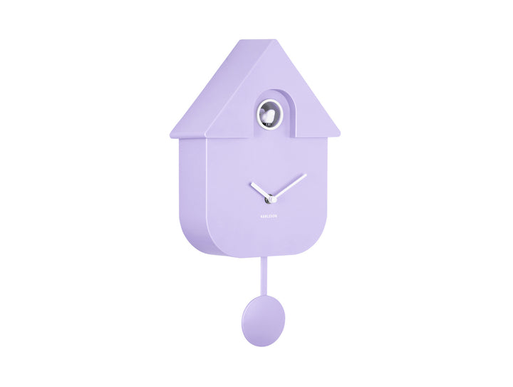 Modern Cuckoo Wall Clock - Soft Purple