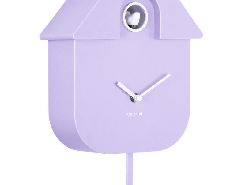 Modern Cuckoo Wall Clock - Soft Purple