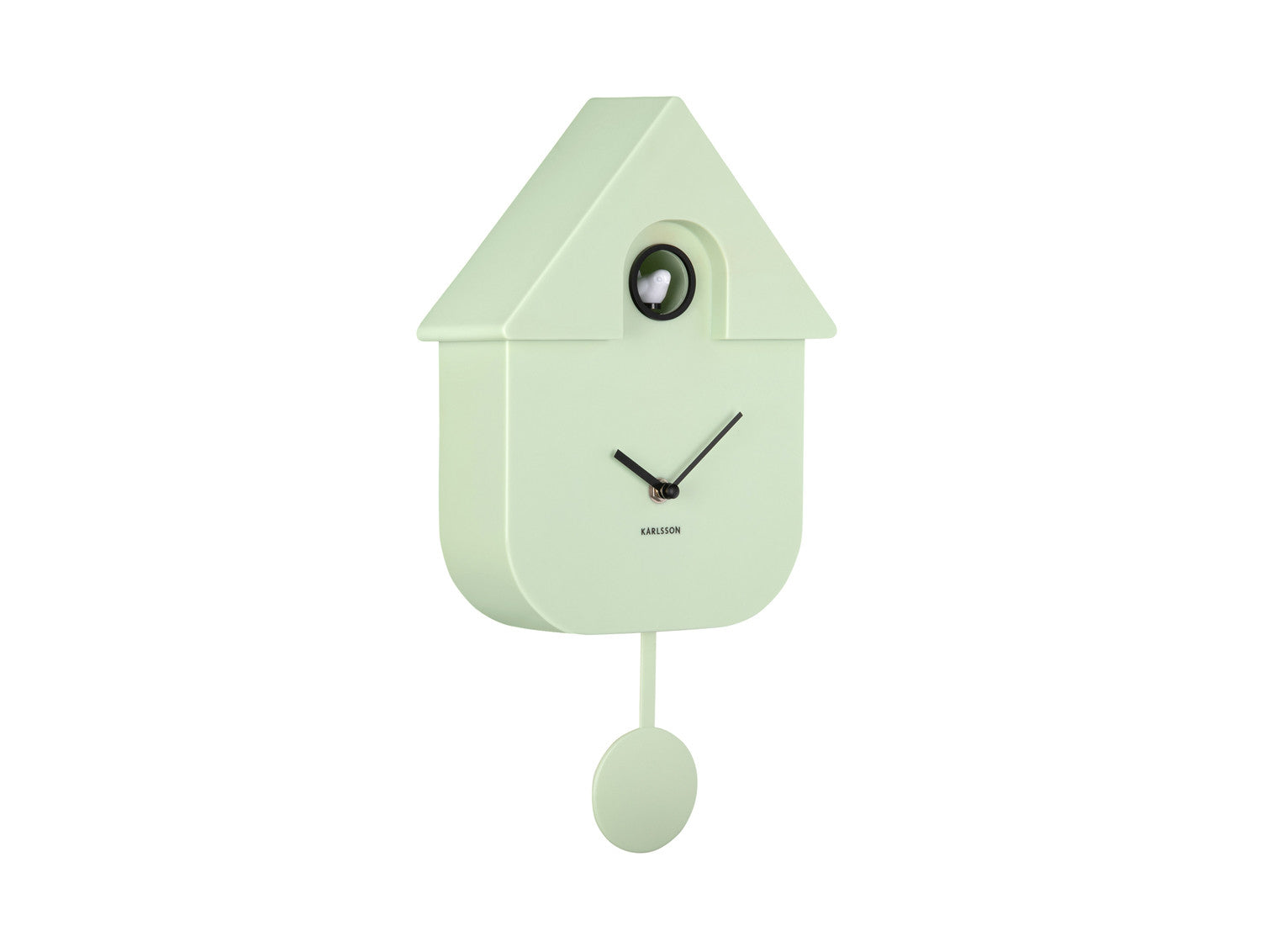 Modern Cuckoo Wall Clock - Soft Green