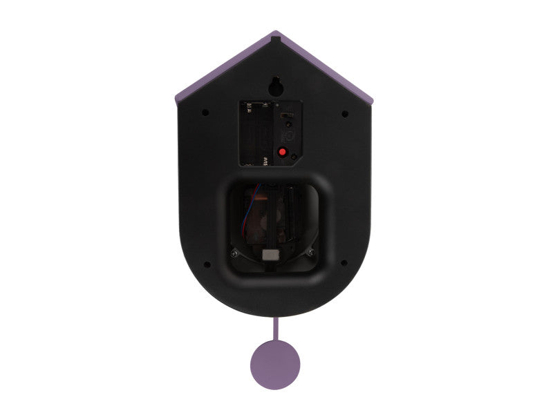 Grato Cuckoo Wall Clock - Dark Mauve/Soft Lavender