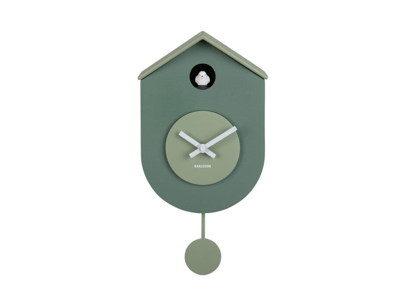 Grato Cuckoo Wall Clock - Jungle Green