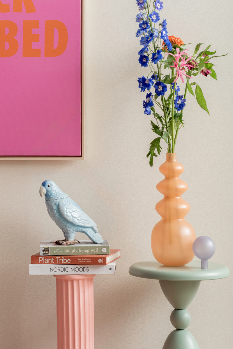 Bird Storage Jar - Light Blue