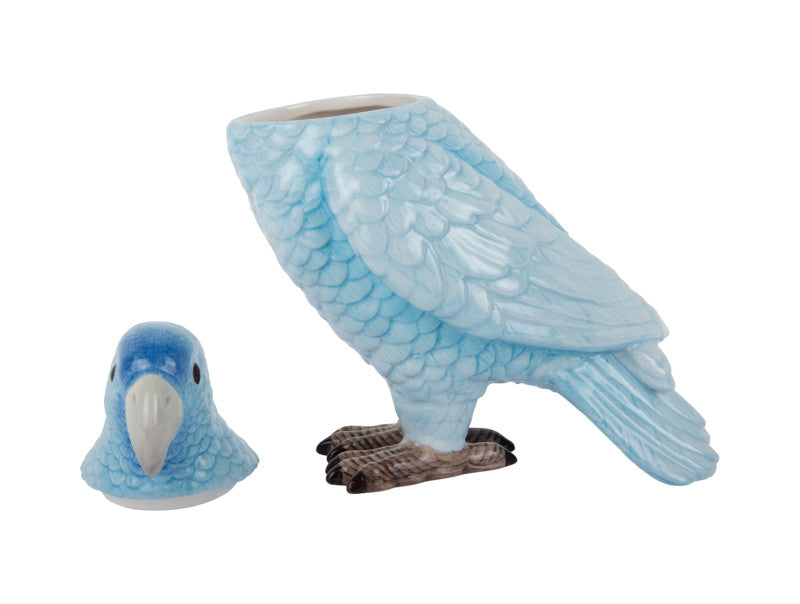 Bird Storage Jar - Light Blue