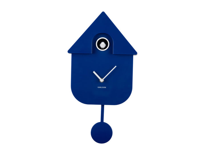 Modern Cuckoo Wall Clock - Cobalt Blue