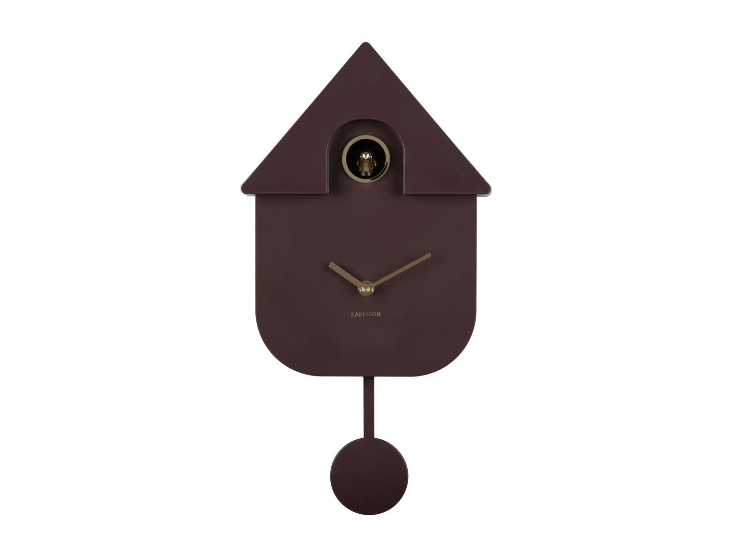 Modern Cuckoo Wall Clock - Earth Brown