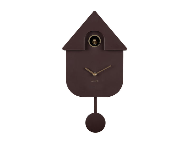 Modern Cuckoo Wall Clock - Earth Brown