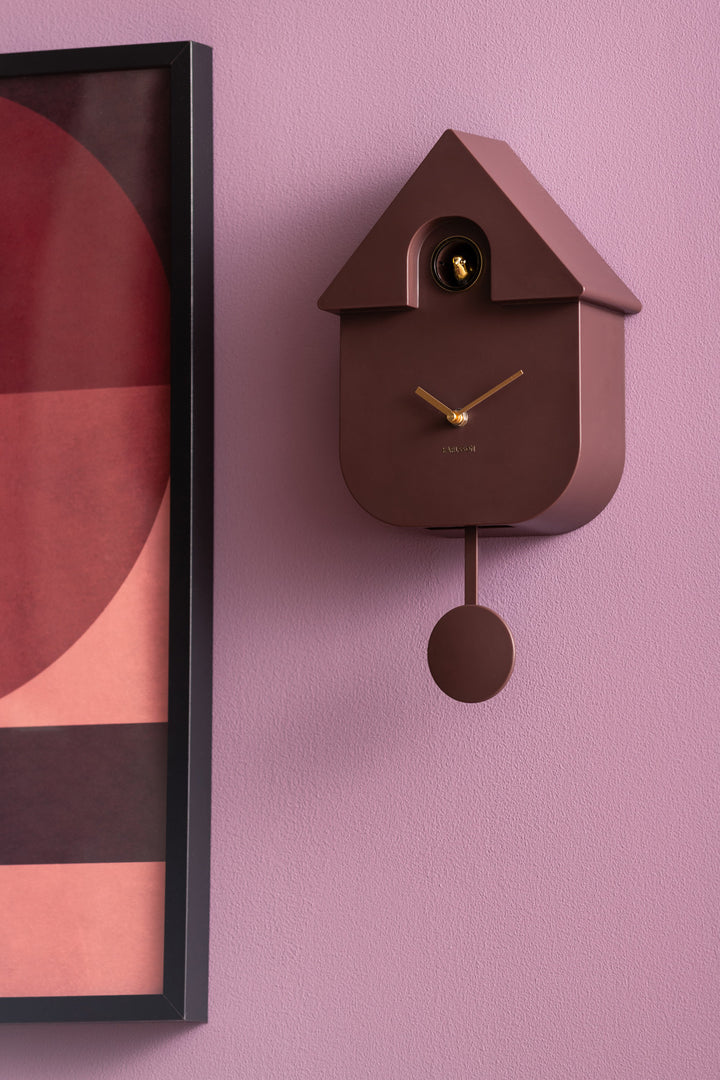 Modern Cuckoo Wall Clock - Earth Brown