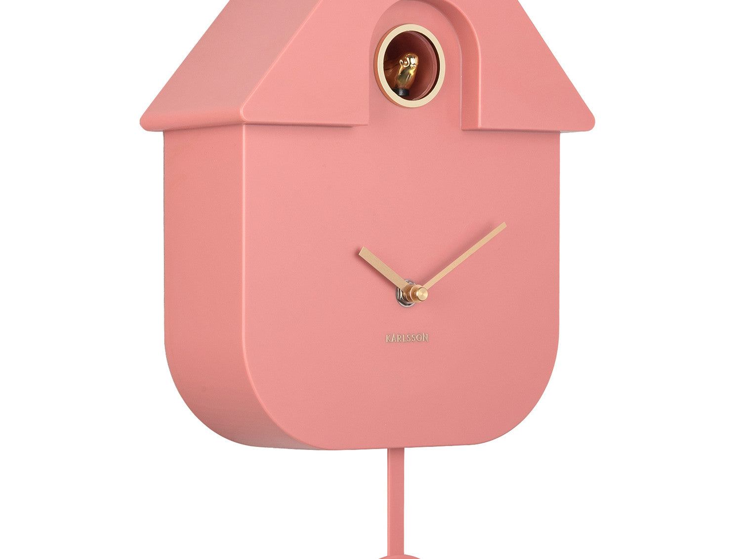 Modern Cuckoo Wall Clock - Rose Tan