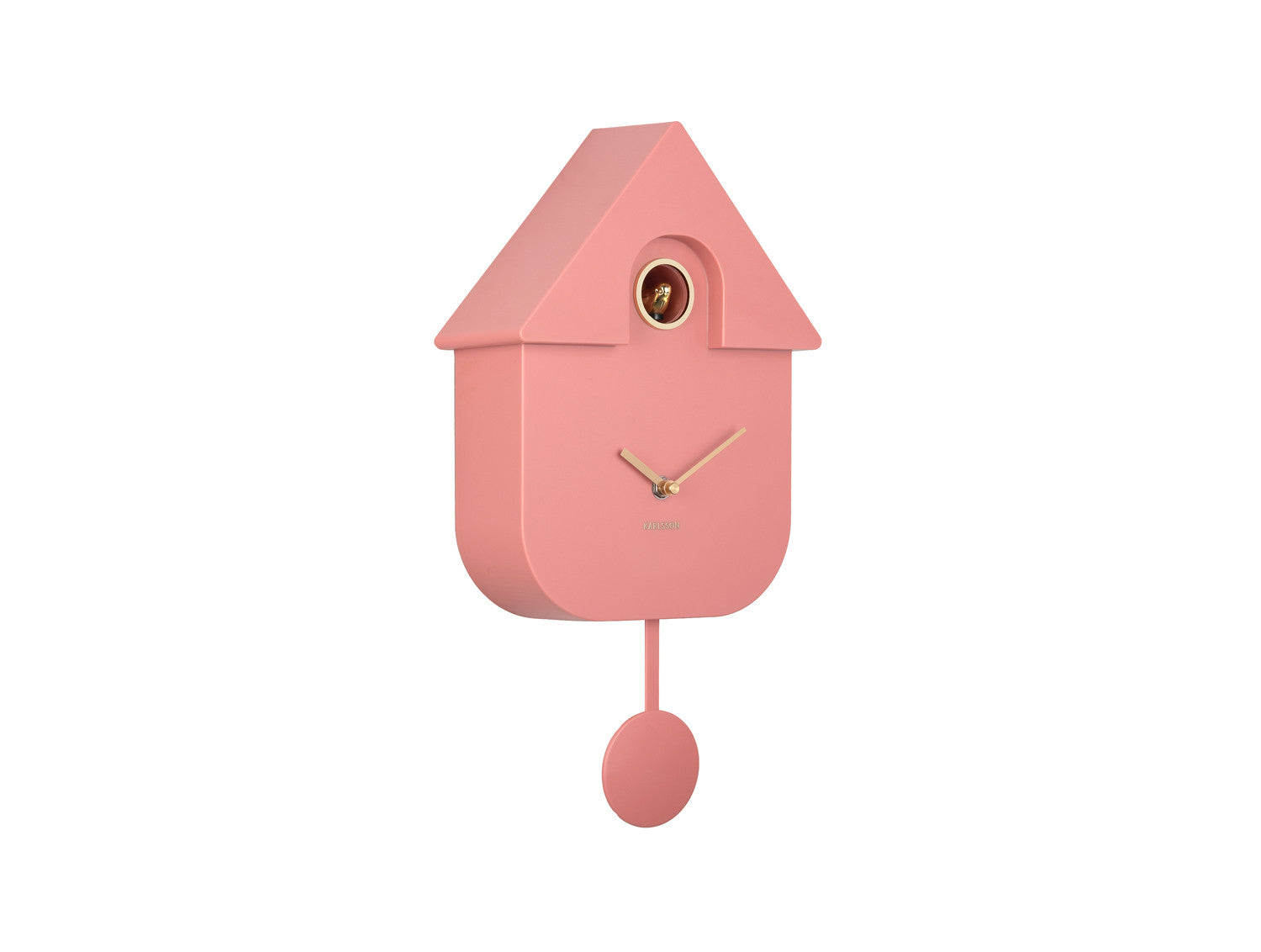 Modern Cuckoo Wall Clock - Rose Tan