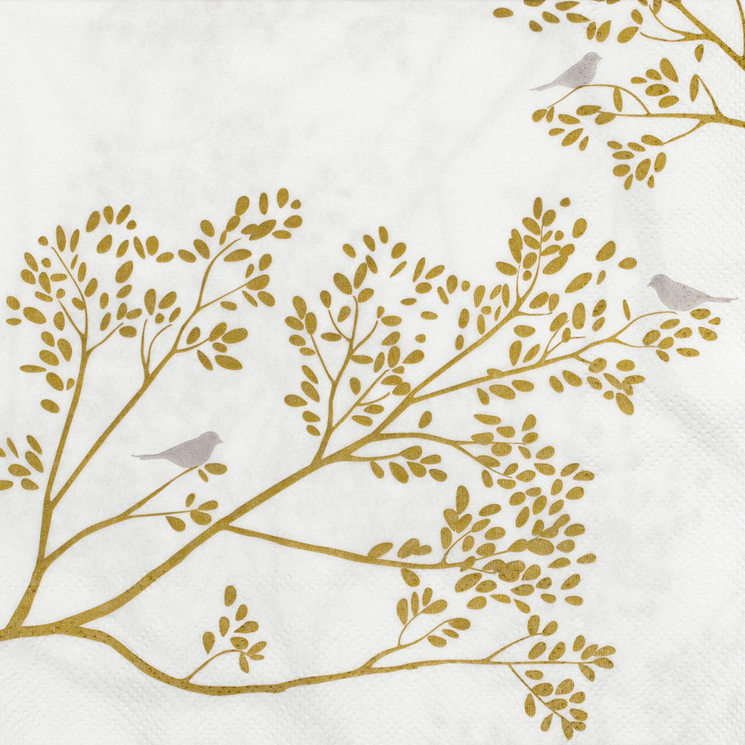 Paper Napkin - Gold bird