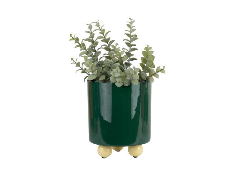 Plant Pot Double Funky - Medium - Retro Green