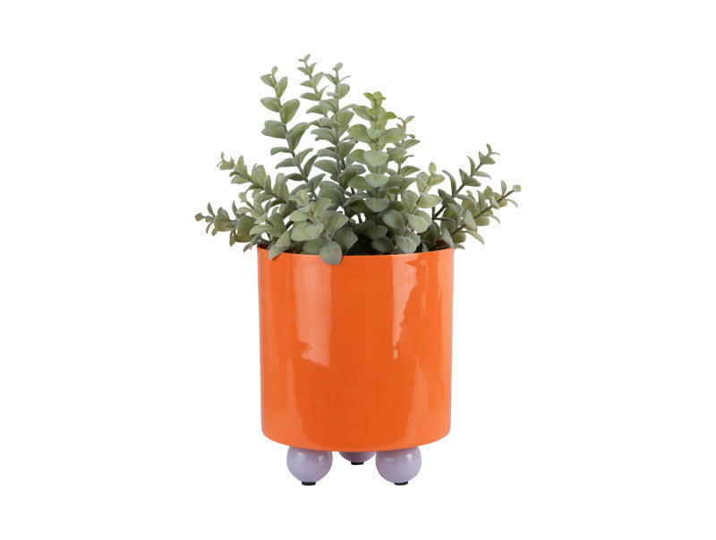 Plant Pot Double Funky - Medium - Bright Orange