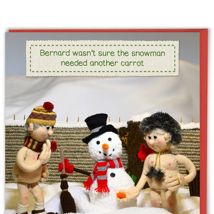 Snowman's Carrot - Funny Christmas Card