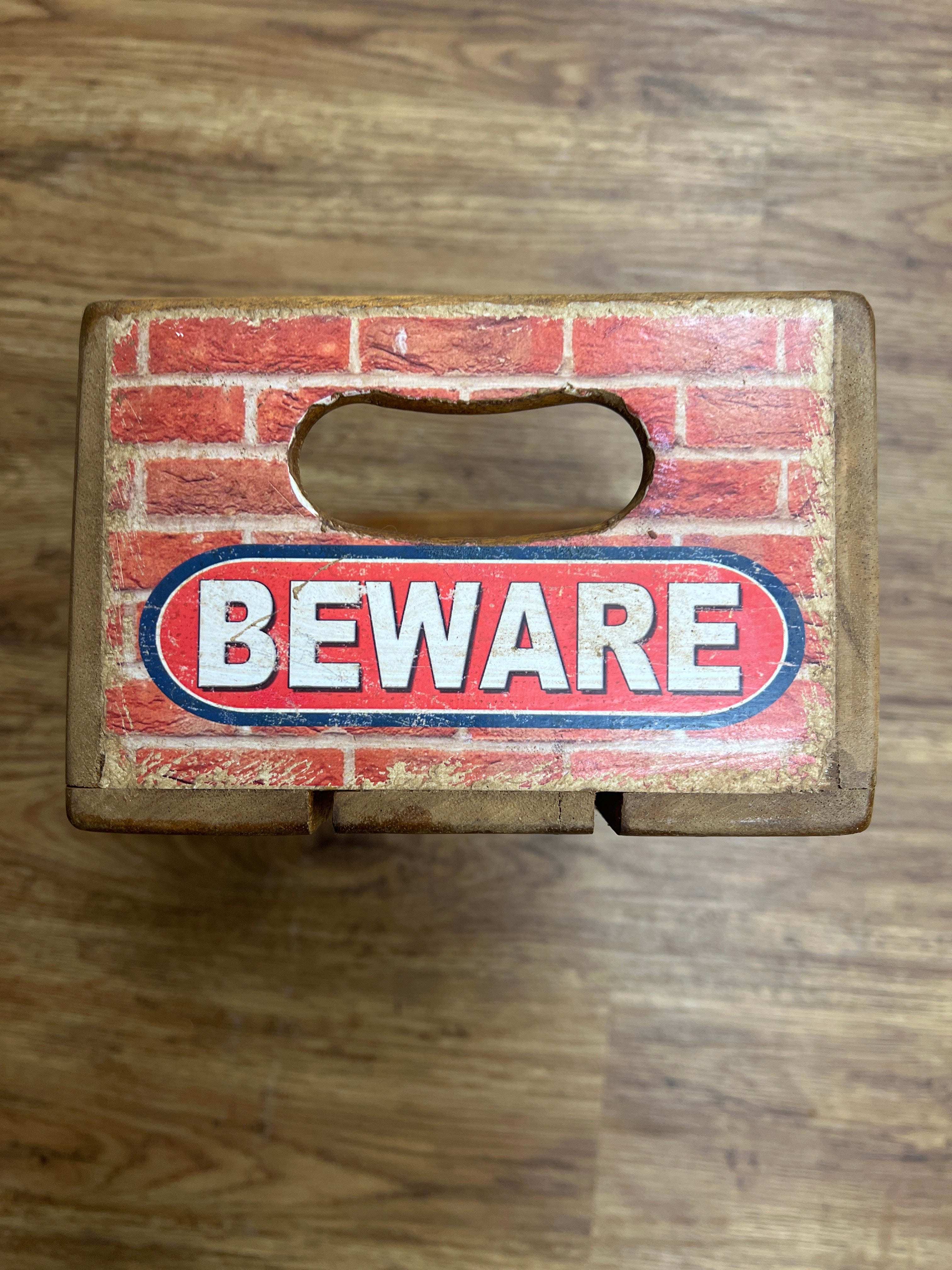 Vintage Style Wooden Storage Box  -Beware Grandad's Shed