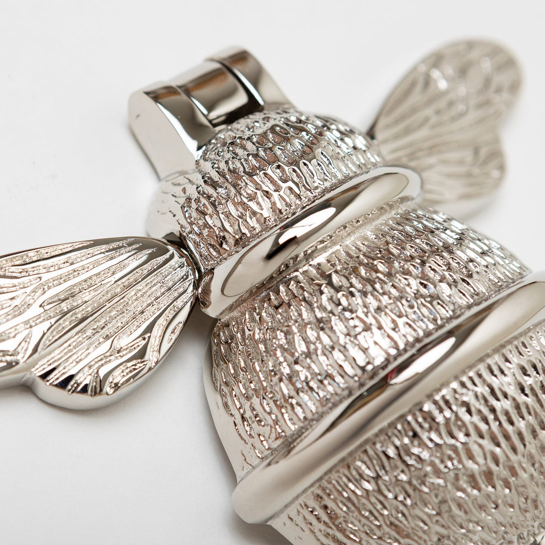 Brass Bee Door Knocker - Nickel Finish