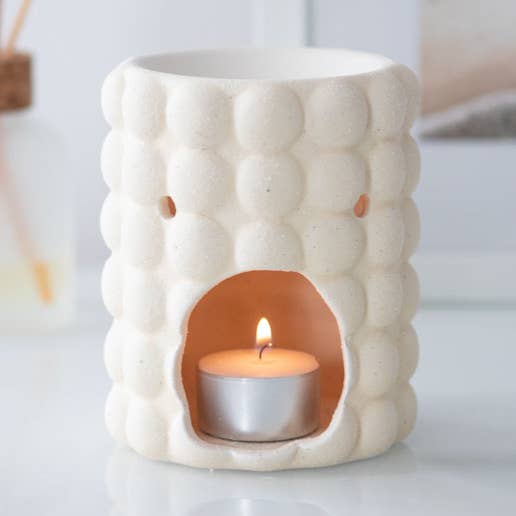 Cream Speckle Bubble Wax Melter/Oil Burner