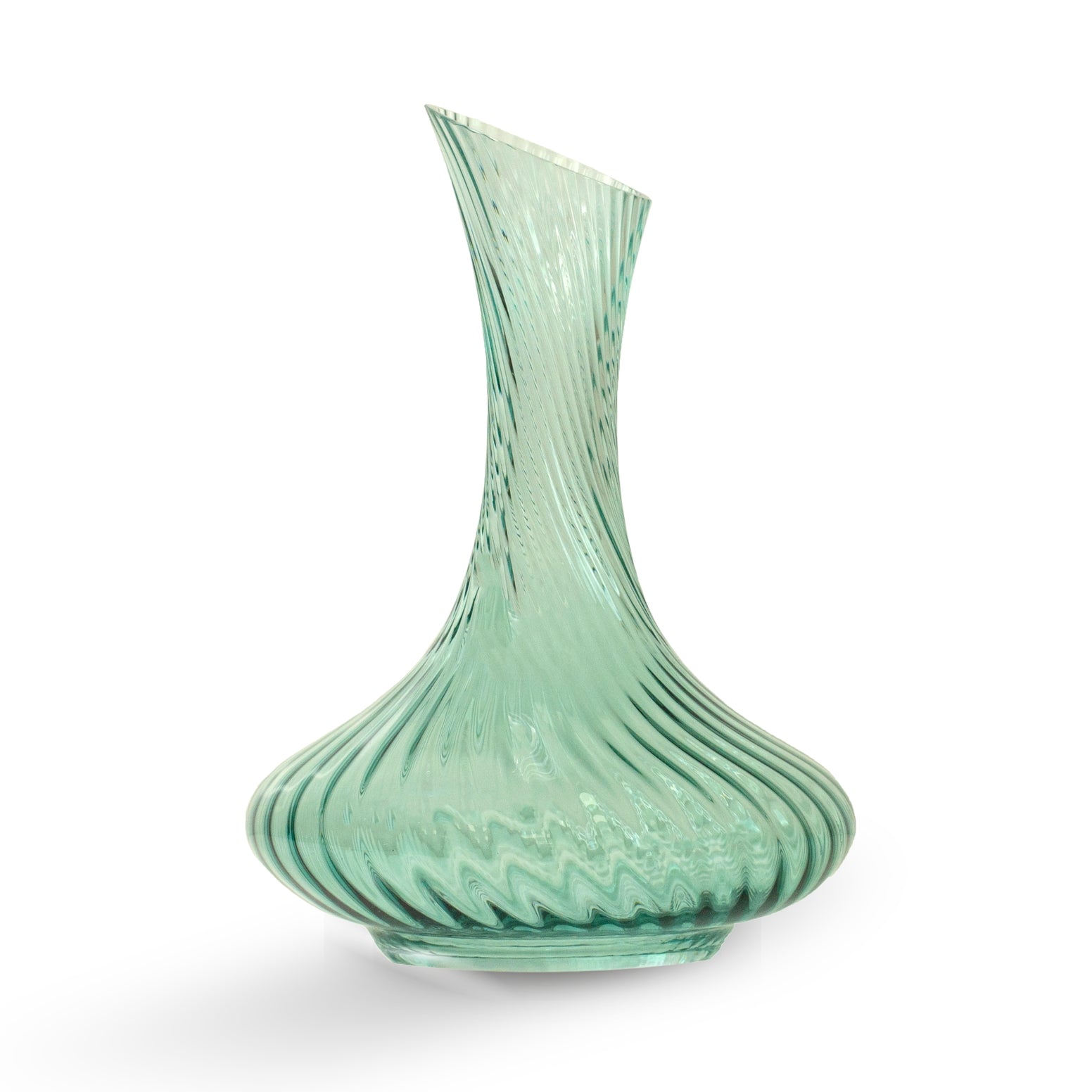 Twist Glass Wine Decanter - Green
