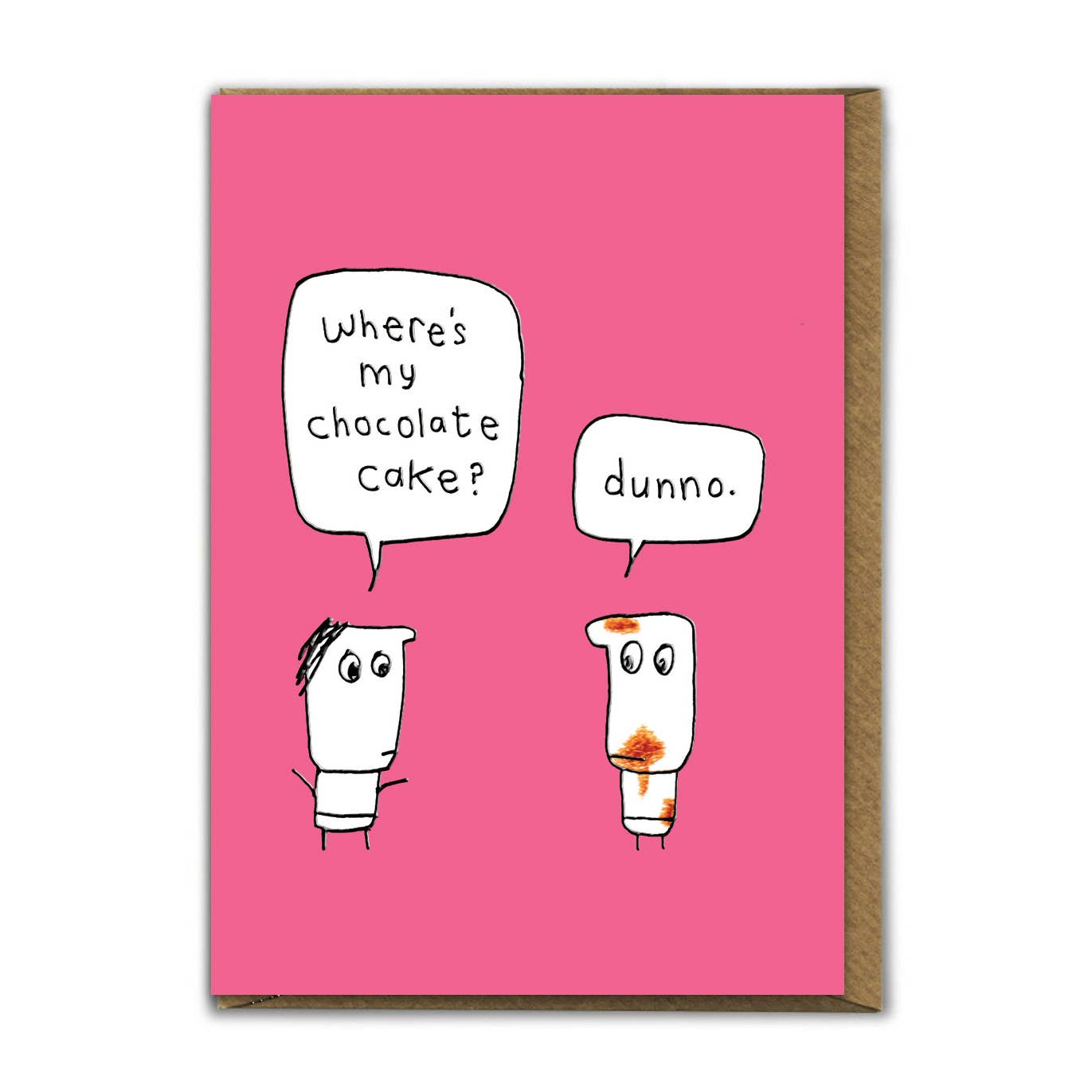 Chocolate Cake Greetings Card