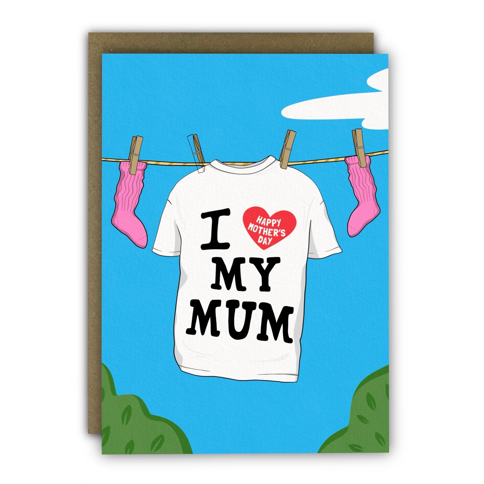 I Heart My Mum T Shirt Card- Mother's Day