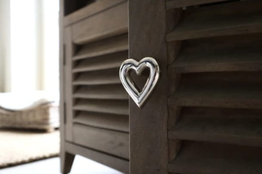 Heart Drawer Knob - Nickel Finish