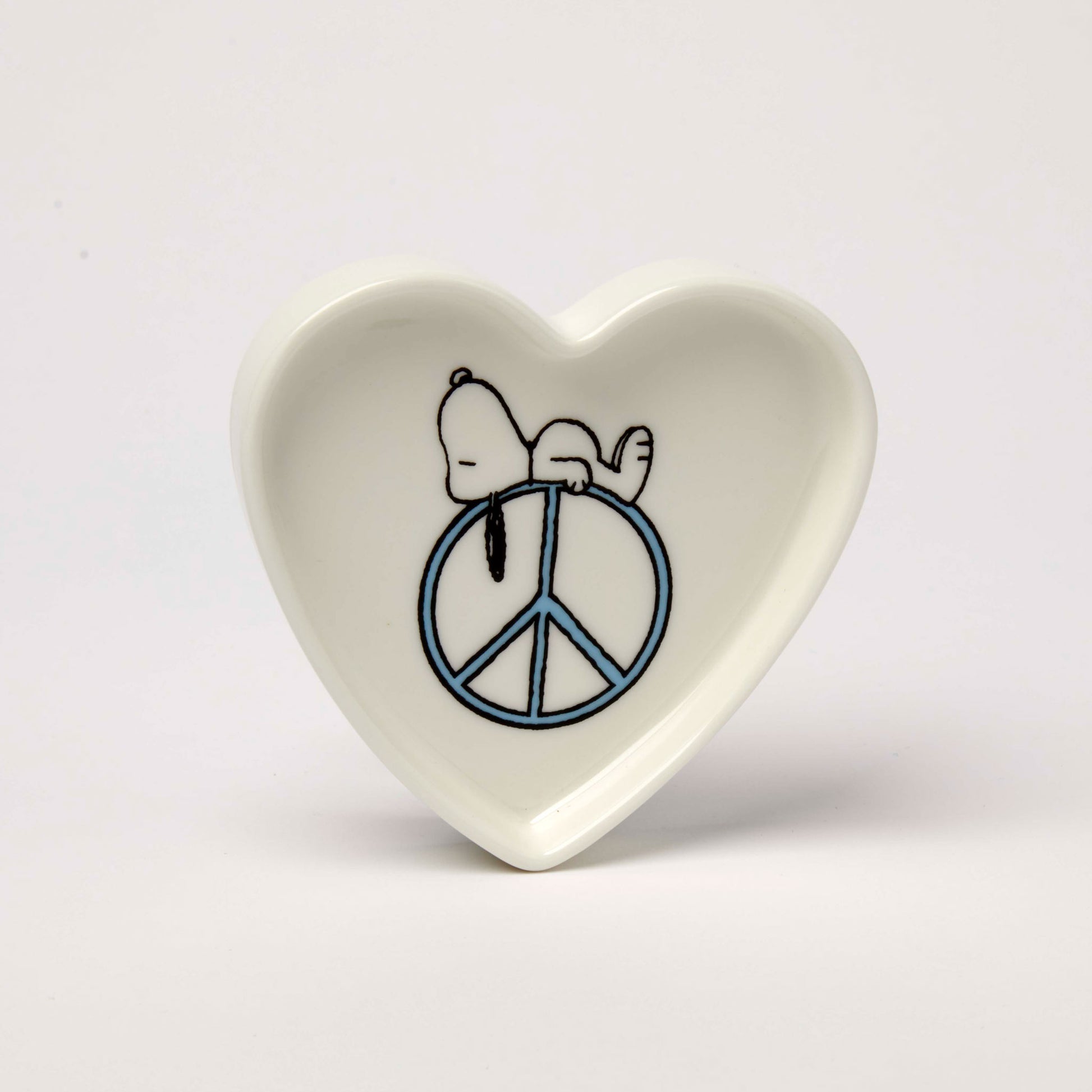 Snoopy Heart Shaped Trinket Dish - Peace