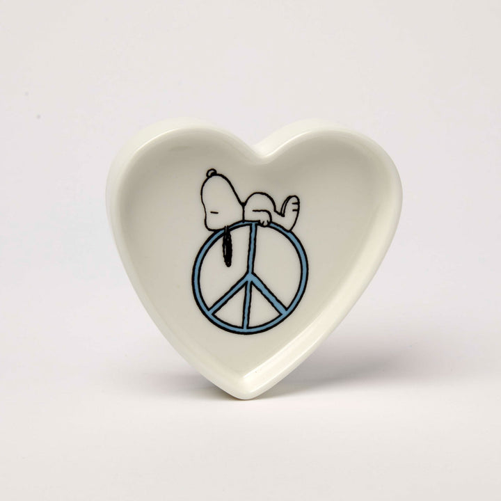 Snoopy Heart Shaped Trinket Dish - Peace