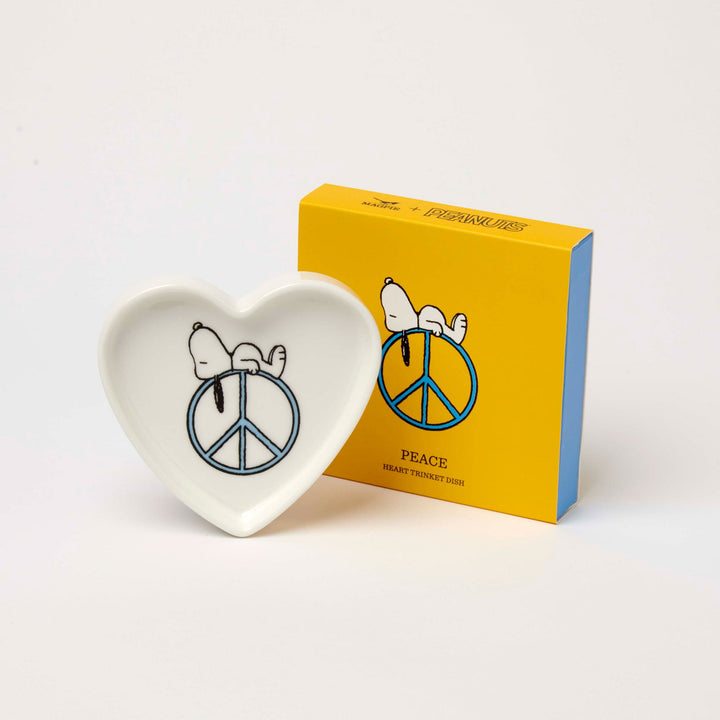 Snoopy Heart Shaped Trinket Dish - Peace