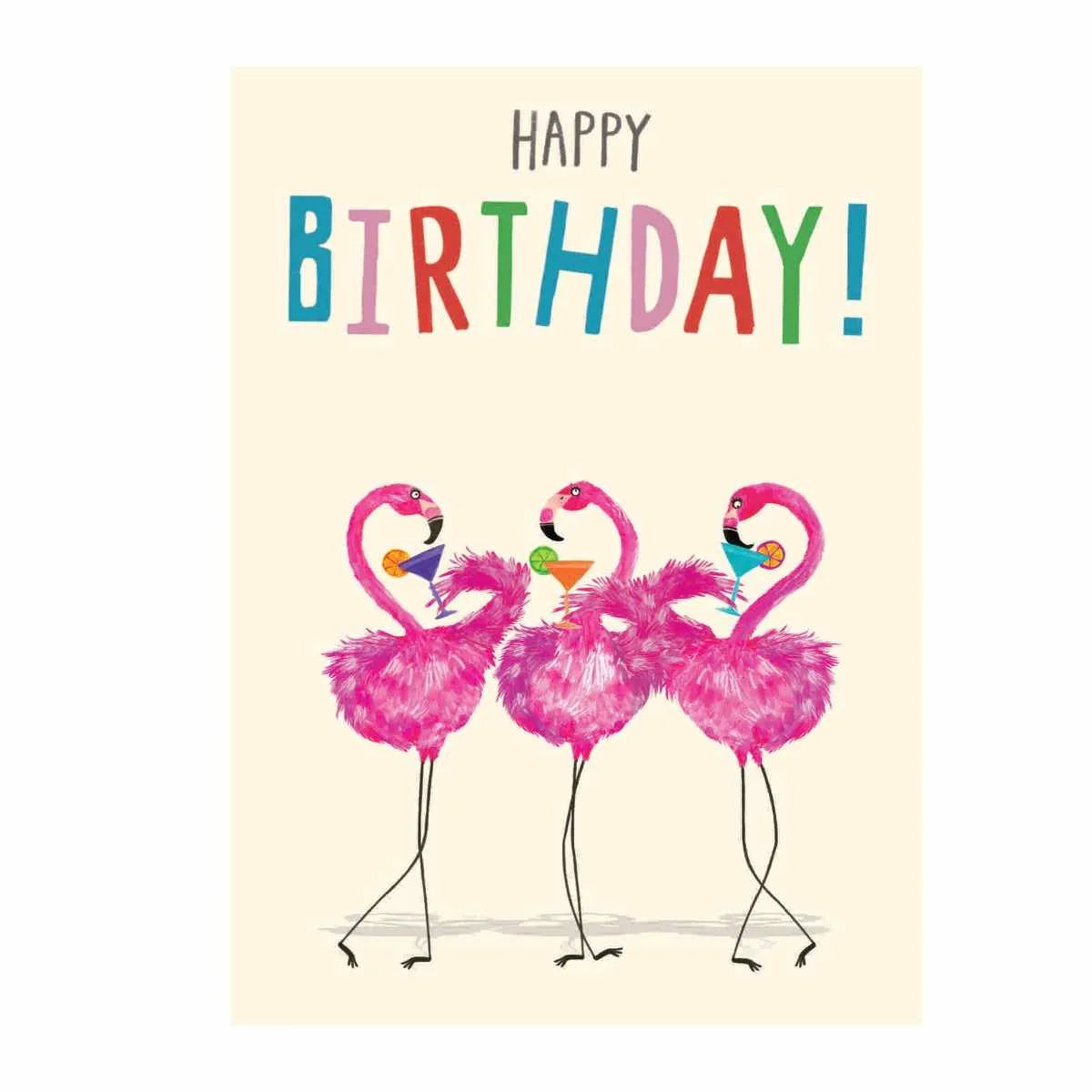 Happy Birthday Flamingos