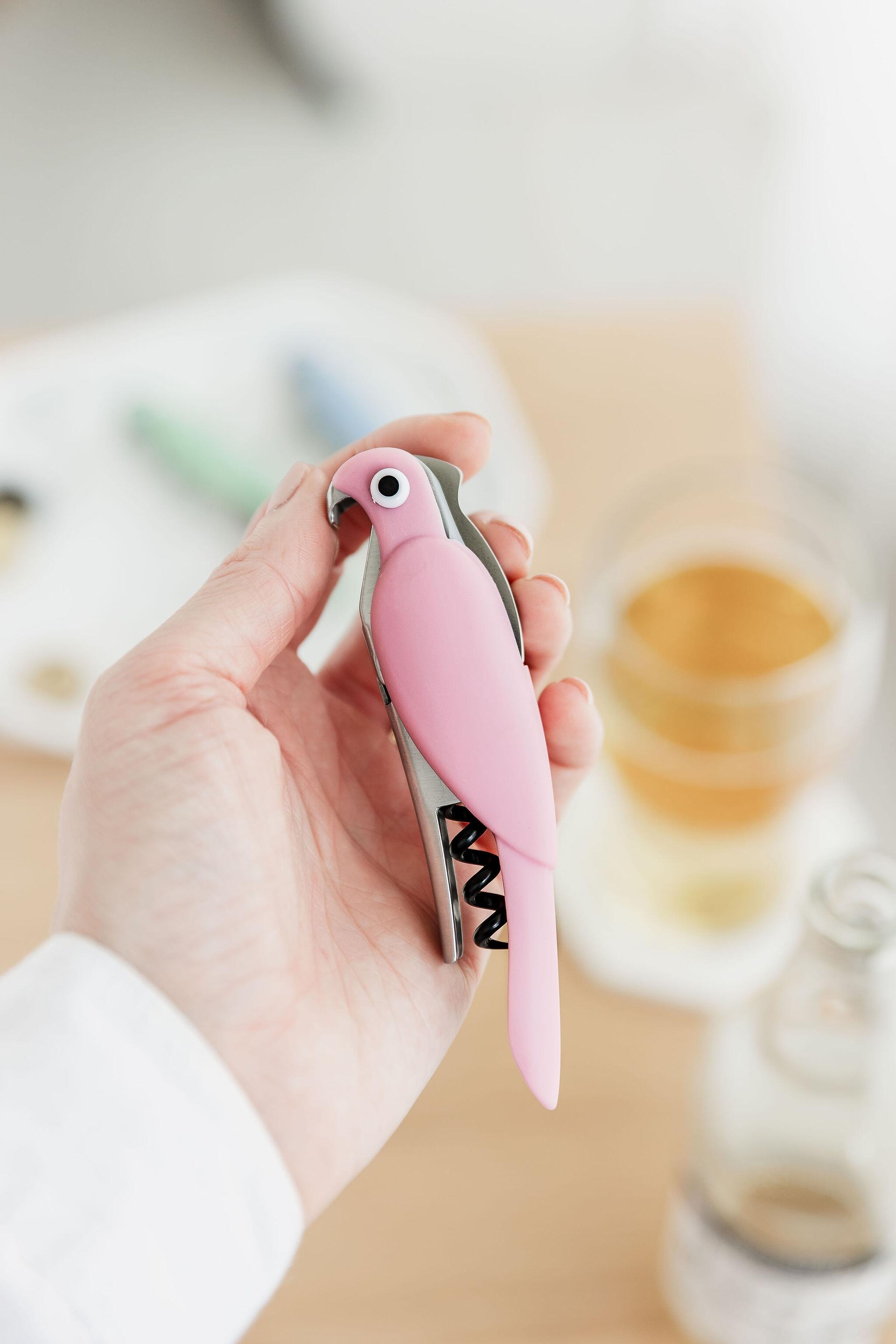 Waiter's Friend - Budgie Bottle Opener - Pink