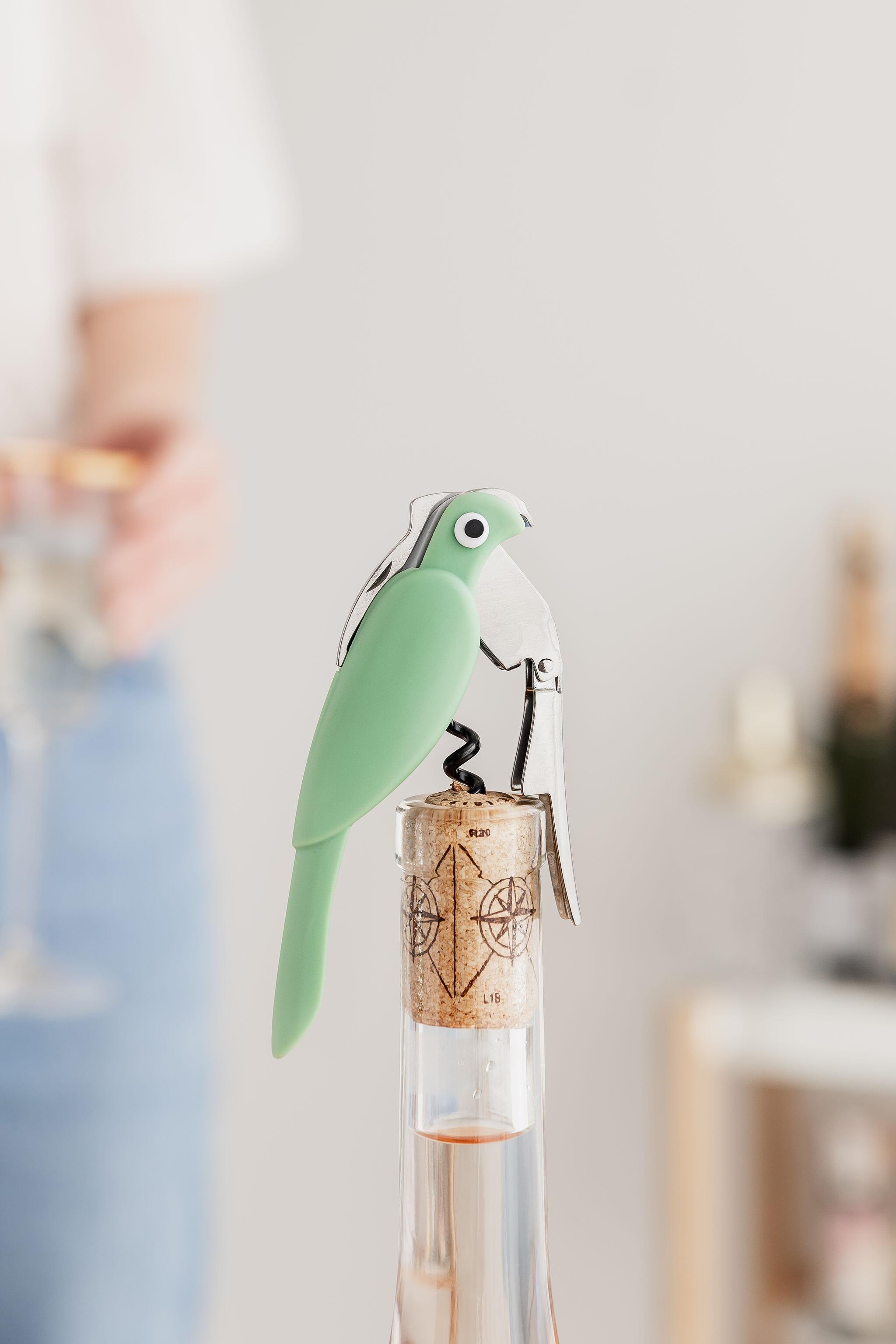 Waiter's Friend - Budgie Bottle Opener- Green