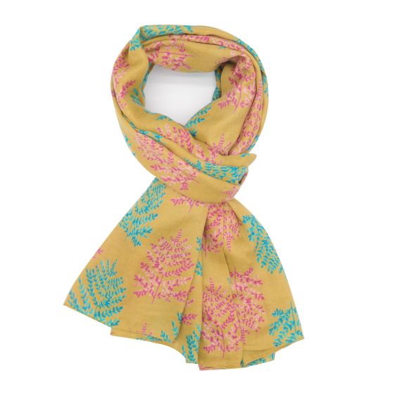 Lovely Leaves Scarf -Yellow