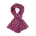 Light weight Scarf With A Berry Design - Pink