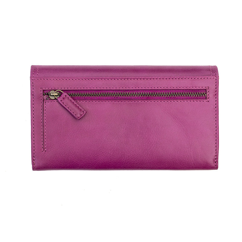 Orchard Matinee Leather Purse -Mauve