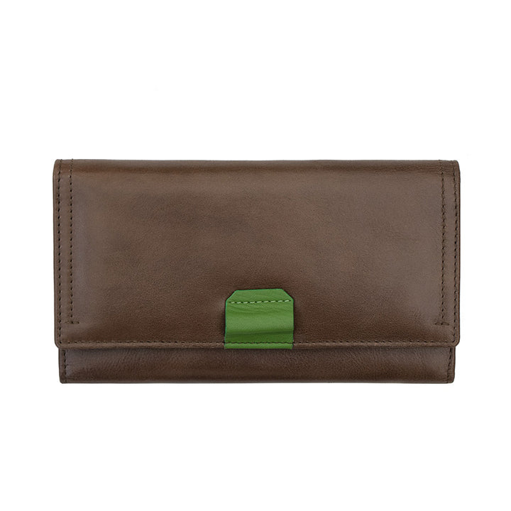 Orchard Matinee Leather Purse -Olive