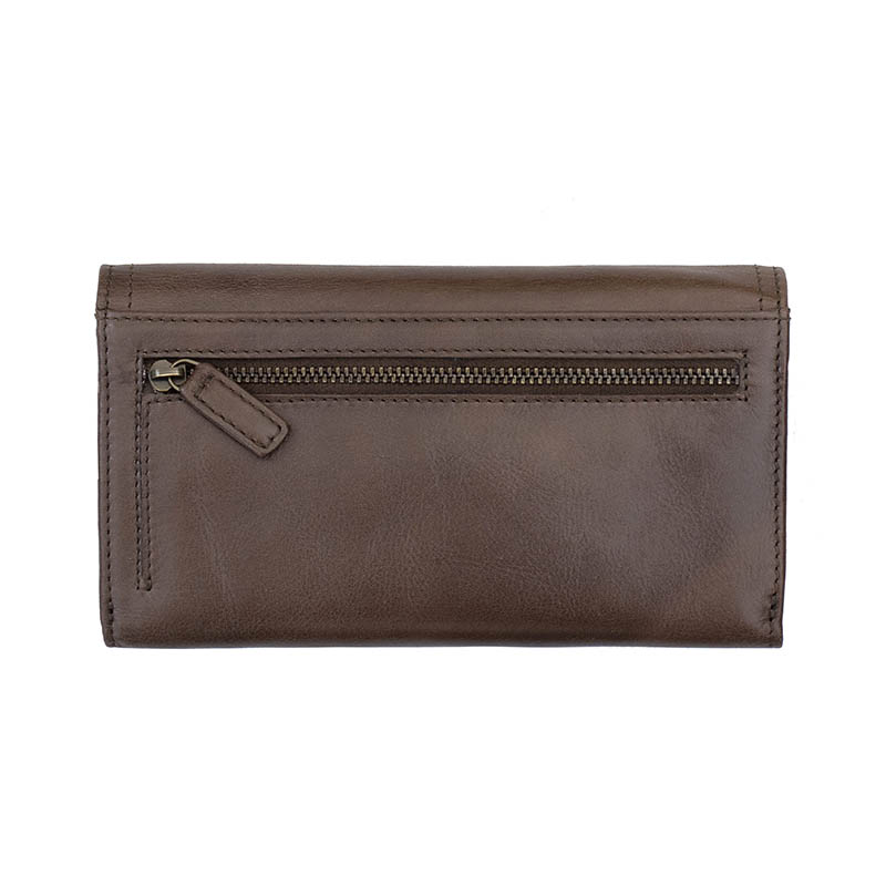 Orchard Matinee Leather Purse -Olive