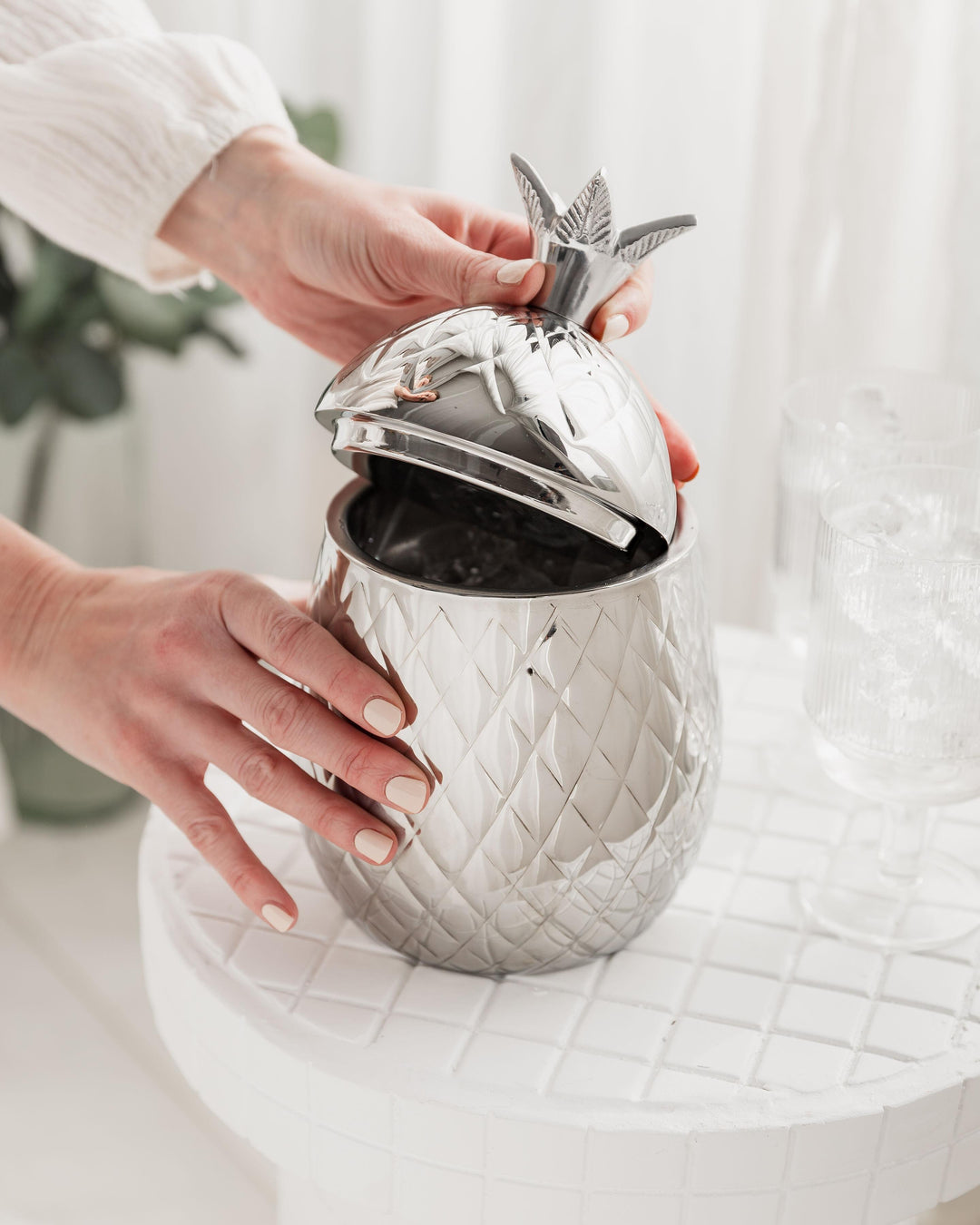 Pineapple Ice Bucket - Silver