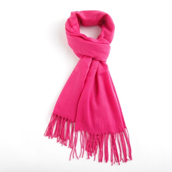 Block colour Pashmina - Fuchsia Pink