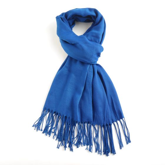 Block colour Pashmina -Royal Blue