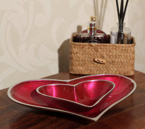 Heart Dish Large -  Pink